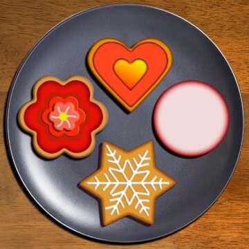 Metal Cookie Cutters Set- Heart, Star, Round, Flower - 12Pcs Cookie Cutters - Heart Cookie Cutter Star Cookie Cutter Round Small Cutter Flower Cookie Cutter Star Heart Shaped Cookie Cutters for Baking