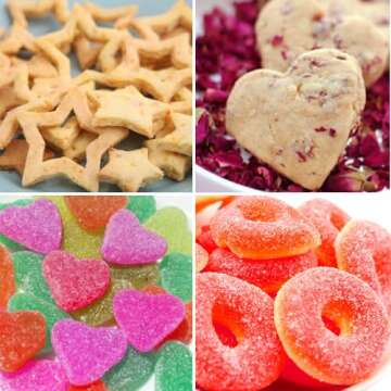 Metal Cookie Cutters Set- Heart, Star, Round, Flower - 12Pcs Cookie Cutters - Heart Cookie Cutter Star Cookie Cutter Round Small Cutter Flower Cookie Cutter Star Heart Shaped Cookie Cutters for Baking