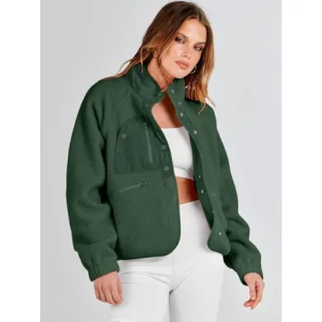 Stylish ANRABESS Fuzzy Fleece Jacket for Fall Fashion