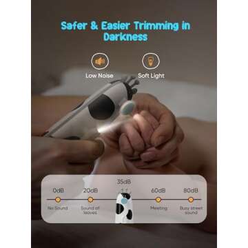 Wotintde Baby Nail Trimmer Electric Baby Nail File, Baby Nail Clippers with 10 Grinding Heads & LED Light Safe Electric Nail File for Baby Newborn Toddler Toes Fingernails Baby Nail Care Kit