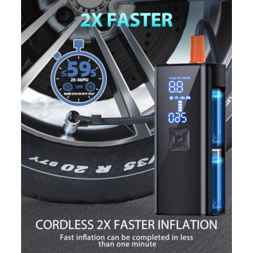 GJOSYOI Tire Inflator, 150PSI for Quick Inflation