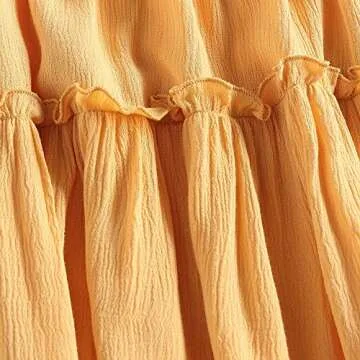 ZAFUL Women's Off-Shoulder Summer Mini Dress Casual A-line Swing Short Dresses Bowknot Ruffle Beach Sundress (L-Yellow,L)