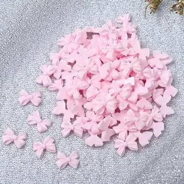 Colorful Bow Pearl Nail Charms for Creative Nail Art