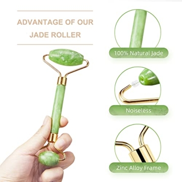 AECW Jade Roller for Natural Skin Rejuvenation and Glow