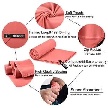 Rainleaf Microfiber Towel - Quick Dry Travel Companion