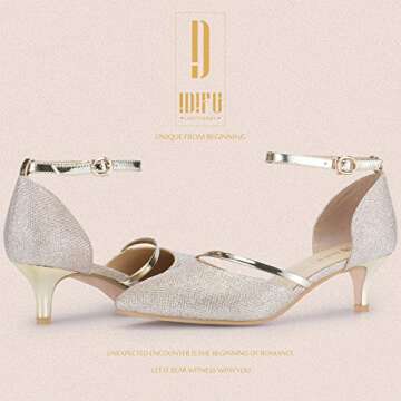 IDIFU Women IN2 Maxine Low Kitten Heels Dress Pumps Wedding Evening Formal Elegant Closed Toe Shoes ...