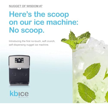 KBICE Nugget Ice Maker - 30lbs Daily, Self-Cleaning