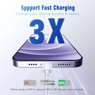 USB C to Lightning Cable [Apple MFi Certified] 2Pack 6FT iPhone Fast Charger Cable Power Delivery Type C Charging Cord Compatible with iPhone 14 13 12 11 Pro Max X XS XR 8 7 6s Plus SE，White