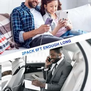 USB C to Lightning Cable [Apple MFi Certified] 2Pack 6FT iPhone Fast Charger Cable Power Delivery Type C Charging Cord Compatible with iPhone 14 13 12 11 Pro Max X XS XR 8 7 6s Plus SE，White