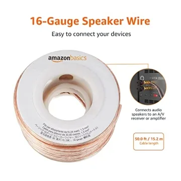 16-Gauge Speaker Wire Cable 50 Feet - Amazon Basics