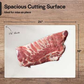 Professional White Cutting Board Mat 4 Pack Set