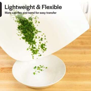 Professional White Cutting Board Mat 4 Pack Set