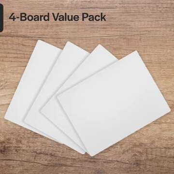 Professional White Cutting Board Mat 4 Pack Set