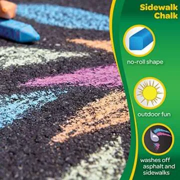 Crayola Washable Sidewalk Chalk Set, Outdoor Toy, Gifts for Kids, 72 Count [Amazon Exclusive].