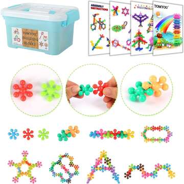 TOMYOU 200-Pc Building Blocks for Kids Aged 3+
