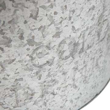 Mind Reader Ice Beverage Bucket for Parties, Wine Bucket, Baby Photos, Galvanized Metal, 19.5"L x 14.25"W x 10.5"H, Silver