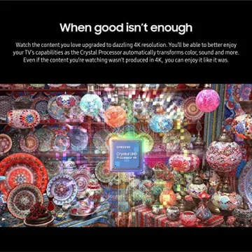 SAMSUNG 65-Inch Class Crystal UHD 4K CU8000 Series PurColor,Object Tracking Sound Lite,Q-Symphony,Motion Xcelerator,Ultra Slim,Solar Remote,Smart TV with Alexa Built-in (UN65CU8000,2023 Model),Black