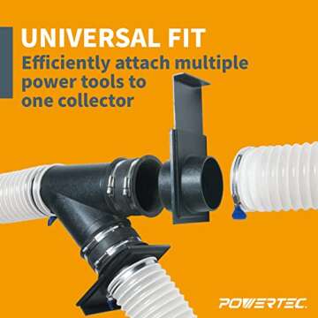 POWERTEC 70108 4 Inch Blast Gate for Dust Collector, Dust Collection Fittings