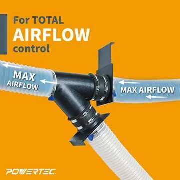 POWERTEC 70108 4 Inch Blast Gate for Dust Collector, Dust Collection Fittings