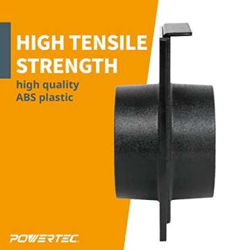POWERTEC 70108 4 Inch Blast Gate for Dust Collector, Dust Collection Fittings