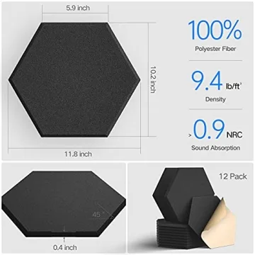 Dailycooper Self-Adhesive Acoustic Panels - Soundproof Foam