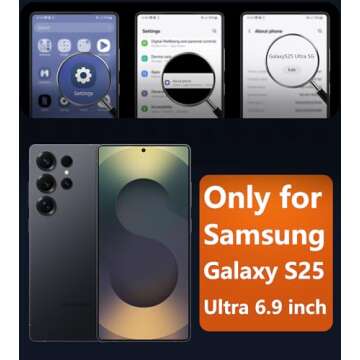 FNTCASE for Samsung Galaxy S25-Ultra Case: Magnetic Matte Military Grade Drop Protection Translucent...