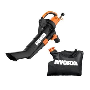 WORX WG509 12 Amp 3-in-1 Electric Leaf Blower Vacuum Mulcher - Effortless Yard Cleanup