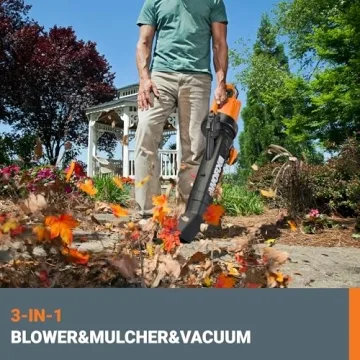 WORX WG509 12 Amp Electric Leaf Blower Vacuum Mulcher