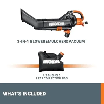 WORX WG509 12 Amp Electric Leaf Blower Vacuum Mulcher