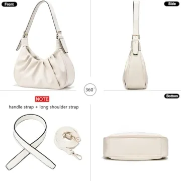 CROJUYI Small Trendy Hobo Bag for Women