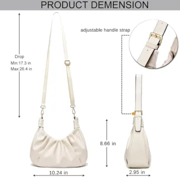 CROJUYI Small Trendy Hobo Bag for Women