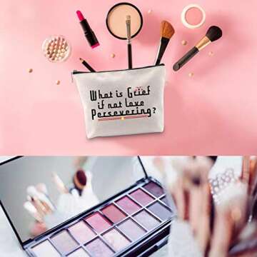 Generic WCGXKO TV Show Inspired What Is Grief If Not Love Persevering Zipper Pouch Cosmetics Bag what is grief, Talk Less Smile More