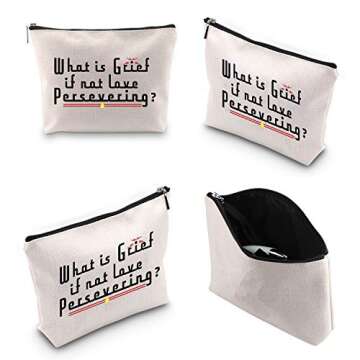 Generic WCGXKO TV Show Inspired What Is Grief If Not Love Persevering Zipper Pouch Cosmetics Bag what is grief, Talk Less Smile More