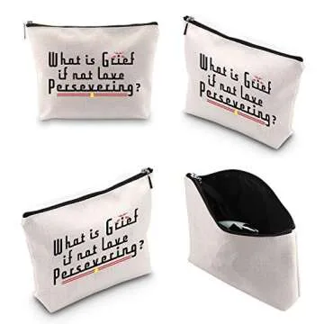 Generic WCGXKO TV Show Inspired What Is Grief If Not Love Persevering Zipper Pouch Cosmetics Bag what is grief, Talk Less Smile More