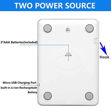 Zibet 33lb Rechargeable Digital Kitchen Scale for Cooking