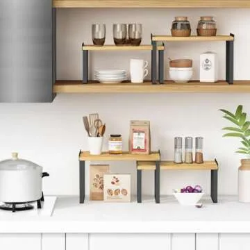 Goozii Expandable Kitchen Organizer Shelves Set of 4