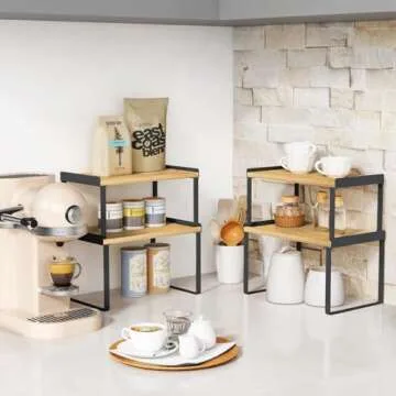 Goozii Expandable Kitchen Organizer Shelves Set of 4