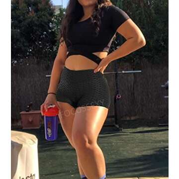 Women Yoga Shorts Ruched Booty High Waisted Gym Workout Shorts Butt Lifting Hot Pants