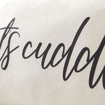 Farmhouse Pillow Covers with Let’s Cuddle Quote 12" x 20" Farmhouse Rustic Décor Lumbar Pillow Covers with Saying Housewarming Gifts Family Room Décor