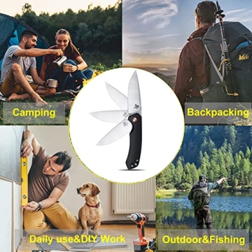 Sitivien ST118 Folding Knife with D2 Blade and G10 Handle