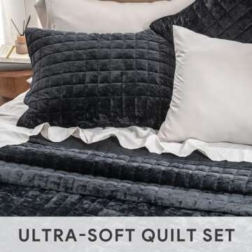 RECYCO Luxury Velvet Quilt Set - Elegant Bedding Comfort