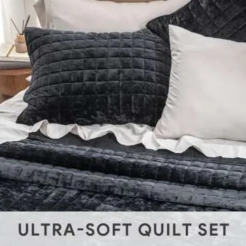 RECYCO Luxury Velvet Quilt Set - Elegant Bedding Comfort