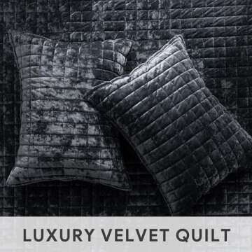 RECYCO Luxury Velvet Quilt Set - Elegant Bedding Comfort