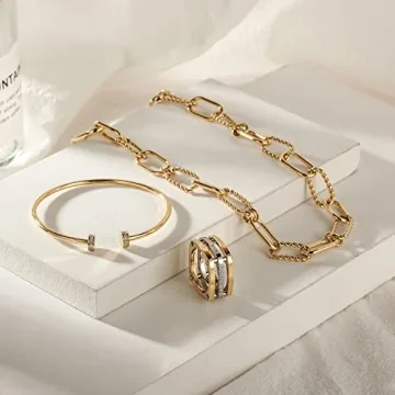 Gorgeous WISTIC Gold Shiny Cuff Bracelet for Women