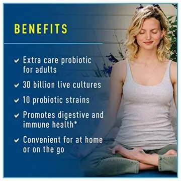 Renew Life Adult Probiotic - Ultimate Flora Probiotic Extra Care Go Pack, Shelf Stable Probiotic Supplement - 30 billion - 30 Vegetable Capsules (Packaging May Vary)