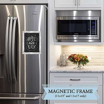 6 Sizes/4 Colors - Small Chalkboard Sign Menu Board for Kitchen, Chalk Board Sign Board with Stand, Hanging Magnetic Chalkboards, Standing Tabletop Chalkboard Sign for Countertop