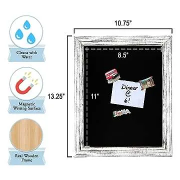 6 Sizes/4 Colors - Small Chalkboard Sign Menu Board for Kitchen, Chalk Board Sign Board with Stand, Hanging Magnetic Chalkboards, Standing Tabletop Chalkboard Sign for Countertop