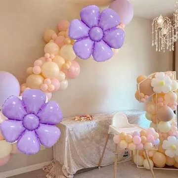 Flower Party Balloons for Happy Kids Birthday Decor