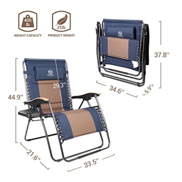 Coastrail Outdoor Zero Gravity Chair for XL Comfort