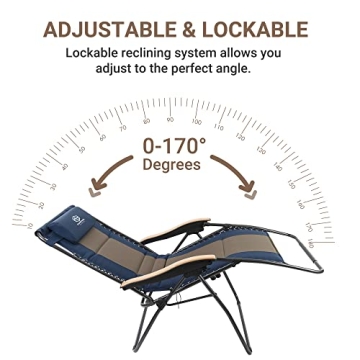 Coastrail Outdoor Zero Gravity Chair for XL Comfort